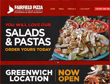Tablet Screenshot of fairfieldpizza.net